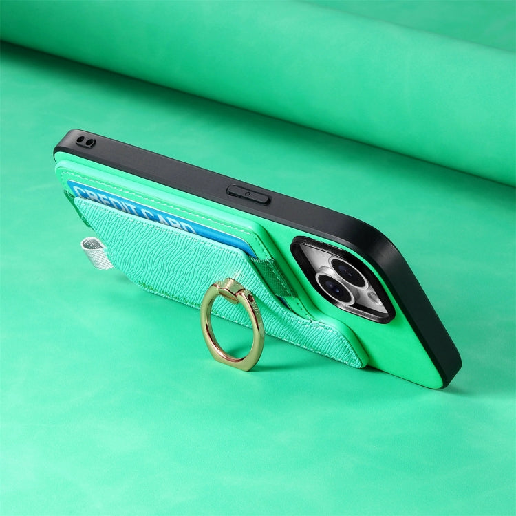 For Samsung Galaxy S25+ 5G Retro Cross Leather Ring Horizontal Insert Card Bag MagSafe Phone Case(Green) - Galaxy S25+ 5G Cases by buy2fix | Online Shopping UK | buy2fix