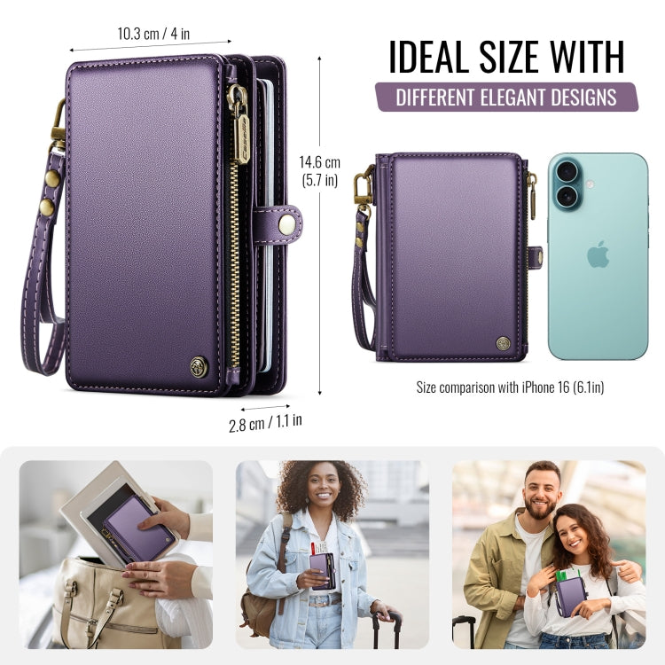 CaseMe-Me60 Multi-functional Anti-theft Swipe Passport Wallet(Purple) -  by CaseMe | Online Shopping UK | buy2fix