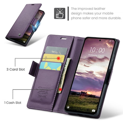 For Redmi Note 14 5G CaseMe 023 Butterfly Buckle Litchi Texture RFID Anti-theft Leather Phone Case(Purple) - Note 14 Cases by CaseMe | Online Shopping UK | buy2fix