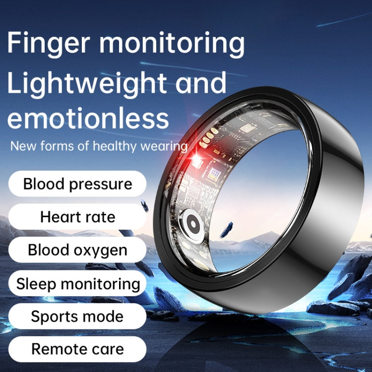 R1000 SIZE 12 Smart Ring, Support Heart Rate / Blood Oxygen / Sleep / Multiple Sports Modes(Black) - Smart Rings / Smart Telephones by buy2fix | Online Shopping UK | buy2fix