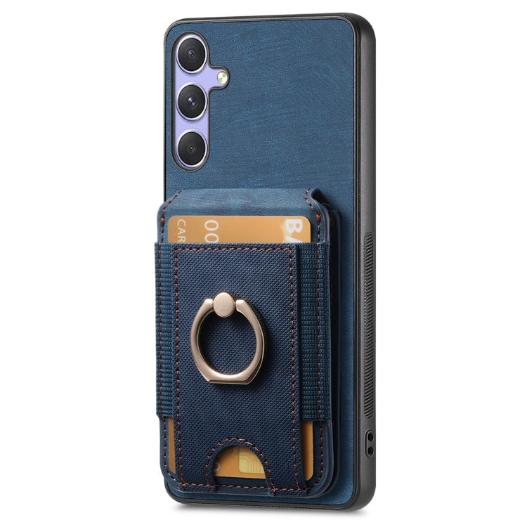 For Samsung Galaxy S25 Ultra 5G Retro Splitable Magnetic Stand Card Bag Leather Phone Case(Blue) - Galaxy S25 Ultra 5G Cases by buy2fix | Online Shopping UK | buy2fix