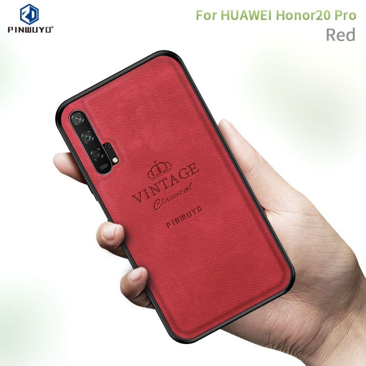 PINWUYO Shockproof Waterproof Full Coverage PC + TPU + Skin Protective Case  for Huawei Honor 20 Pro(Red) - Honor Cases by 1 | Online Shopping UK | buy2fix