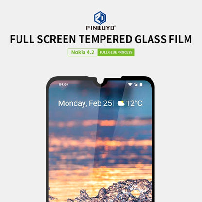 PINWUYO 9H 2.5D Full Screen Tempered Glass Film for Nokia 4.2(Black) - Nokia Tempered Glass by PINWUYO | Online Shopping UK | buy2fix