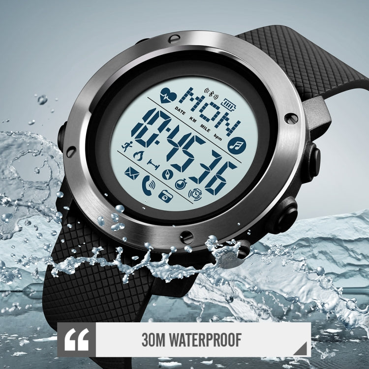 SKMEI 1511 Simple Bluetooth Men Smart Waterproof Compass Adult Smart Watch(Steel Shell Army Green) - Sport Watches by SKMEI | Online Shopping UK | buy2fix