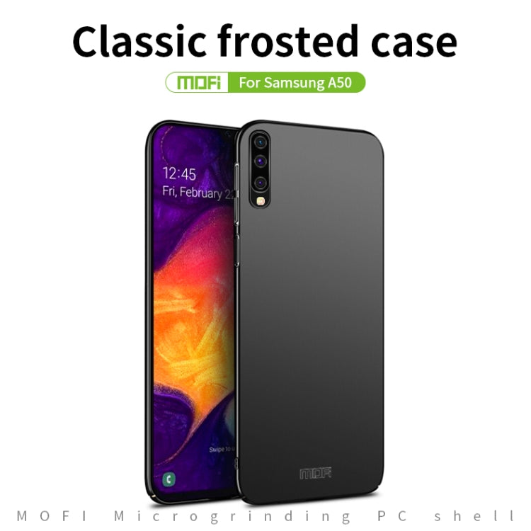 For Galaxy A50 MOFI Frosted PC Ultra-thin Hard Case(Black) - Galaxy Phone Cases by MOFI | Online Shopping UK | buy2fix