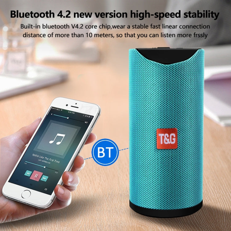 T&G TG113 Portable Bluetooth Speakers Waterproof Stereo Outdoor Loudspeaker MP3 Bass Sound Box with FM Radio(Gray) - Desktop Speaker by T&G | Online Shopping UK | buy2fix