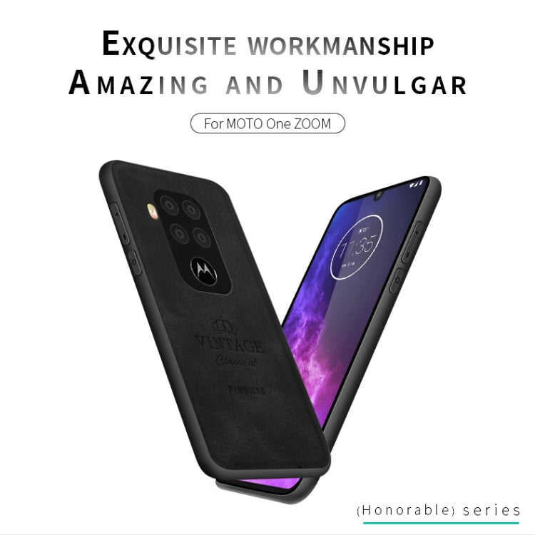 For Motorola One Zoom / One Pro PINWUYO Zun Series PC + TPU + Skin Waterproof And Anti-fall All-inclusive Protective Shell(Gray) - Motorola Cases by PINWUYO | Online Shopping UK | buy2fix