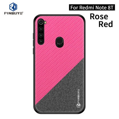 For Xiaomi RedMi Note8T PINWUYO Rong Series  Shockproof PC + TPU+ Chemical Fiber Cloth Protective Cover(Red) - Xiaomi Cases by PINWUYO | Online Shopping UK | buy2fix