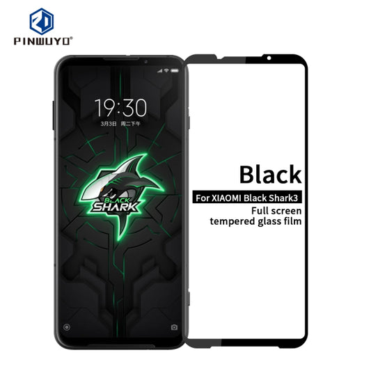 For Xiaomi Black Shark 3 PINWUYO 9H 2.5D Full Screen Tempered Glass Film(Black) -  by PINWUYO | Online Shopping UK | buy2fix