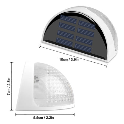 Semi-circular IP55 Waterproof Solar Light Control Fence Light Garden Lamp(White Light) - Solar Lights by buy2fix | Online Shopping UK | buy2fix