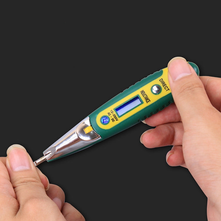 High Precision Electrical Tester Pen Screwdriver 220V AC DC Outlet Circuit Voltage Detector Test Pen with Night Vision, Specification:Digital Display Pen (Card)+Battery - Voltage Detector by buy2fix | Online Shopping UK | buy2fix