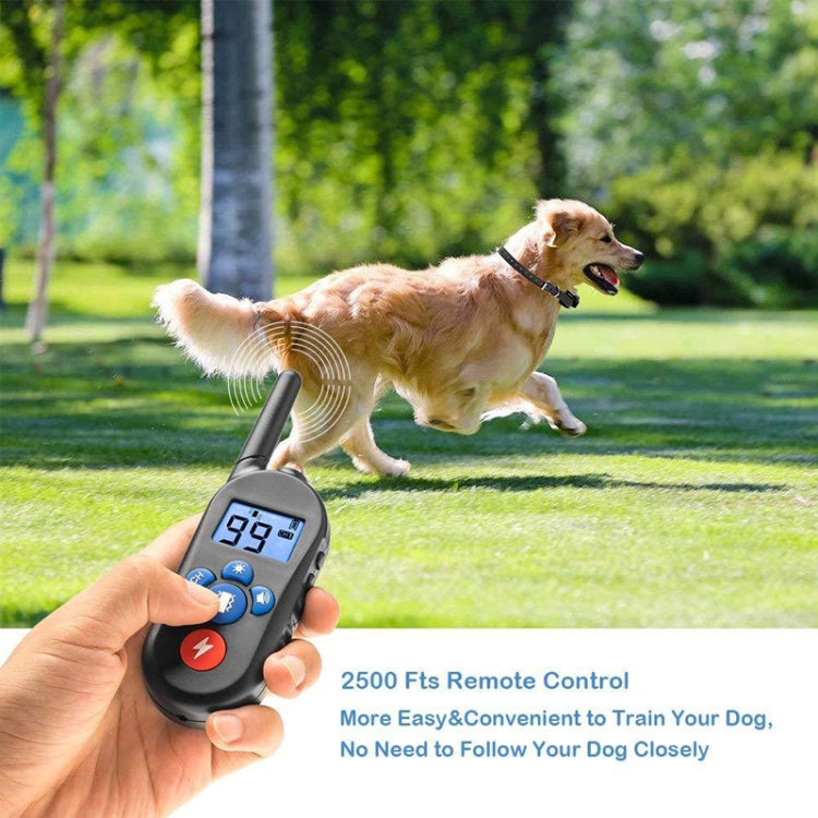 800m Remote Control Electric Shock Bark Stopper Vibration Warning Pet Supplies Electronic Waterproof Collar Dog Training Device, Style:556-3(US Plug) - Training Aids by buy2fix | Online Shopping UK | buy2fix