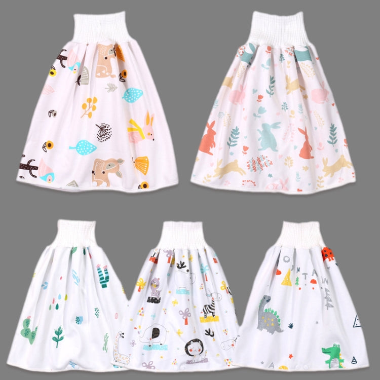 Baby Water-Proof And Leak-Proof Cloth Diapers Children Washable Cotton Cloth Bed-Wetting Skirt Pants, Colour: L(Gray Rabbit and Red Fox) - Baby Care by buy2fix | Online Shopping UK | buy2fix