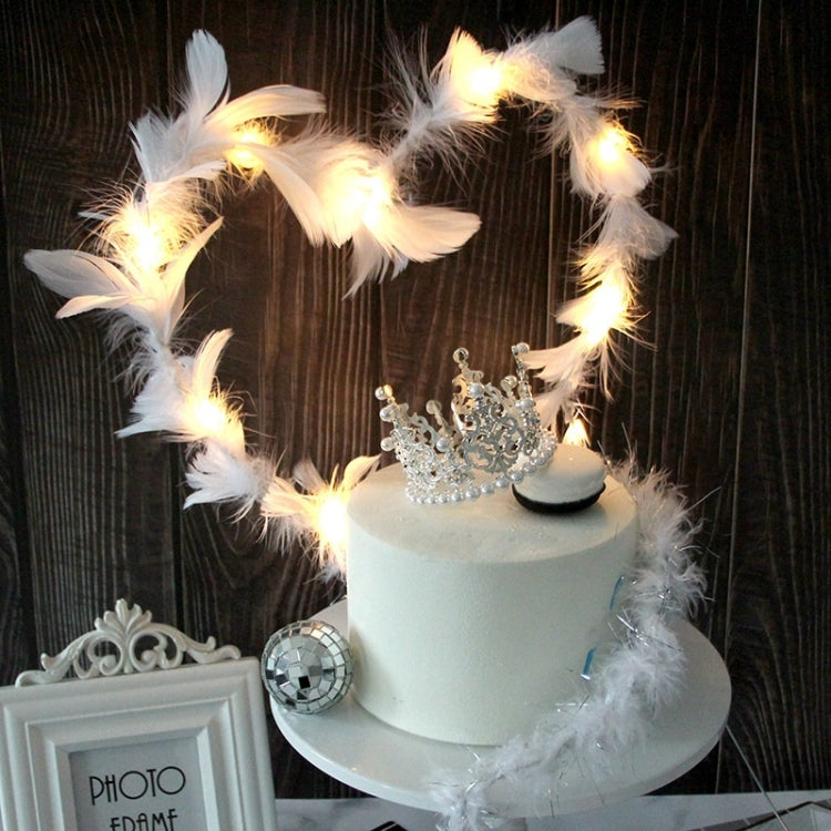 Variety Of Feather Cake Dessert Decoration White - Holiday Decorations by buy2fix | Online Shopping UK | buy2fix