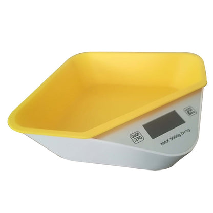 5kg/1g Kitchen Electronic Scale Coffee Scales Baking Food Scale Pallet Scale Pet Scale(White Yellow) - Kitchen Scales by buy2fix | Online Shopping UK | buy2fix