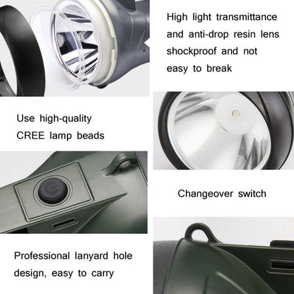 YAGE YG-5710 5W LED Waterproof Glare Flashlight Outdoor Rechargeable Lighting Portable Lamp, CN Plug(ArmyGreen) - LED Flashlight by YAGE | Online Shopping UK | buy2fix