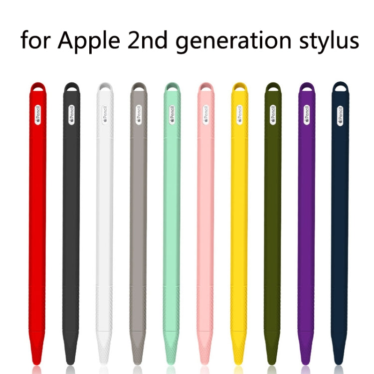 5 PCS Stylus Silicone Protective Case For Apple Pencil 2(Black) - Pencil Accessories by buy2fix | Online Shopping UK | buy2fix