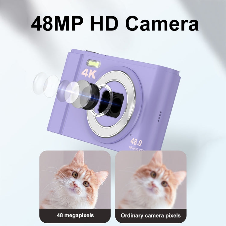 DC303A 2.8-Inch 4K 16X Zoom HD Digital Camera Mini Children Photography Camera EU Plug(Purple Blue) - Children Cameras by buy2fix | Online Shopping UK | buy2fix