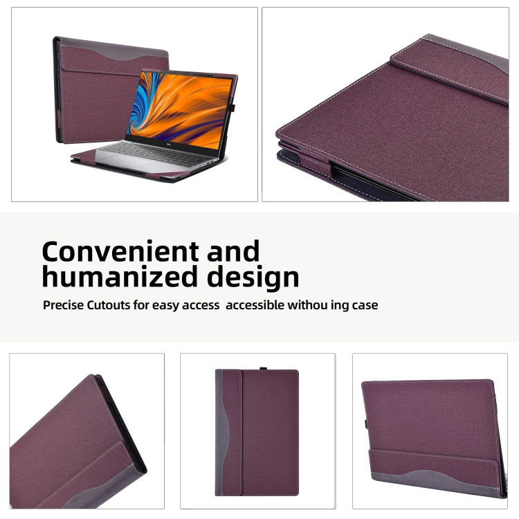 For Samsung Galaxy Book 3 Pro 14 Inch Leather Laptop Anti-Fall Protective Case(Black) - 14.1 inch by buy2fix | Online Shopping UK | buy2fix