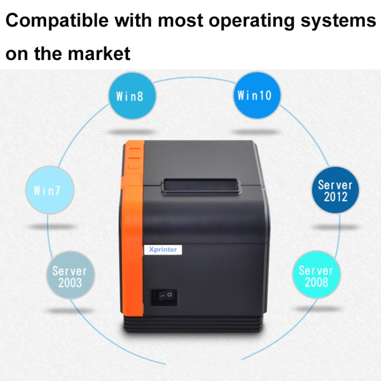 Xprinter XP-T58L 58mm Supermarket Cashier Receipt Thermal Printer, Spec: USB Port(EU Plug) - Printer by Xprinter | Online Shopping UK | buy2fix