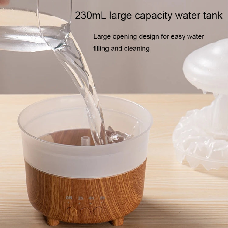 V50 Desktop Colorful Night Light Humidifier Wood Grain Water Drop Aroma Diffuser, Spec: AU Plug(Green) - Air Purifiers & Accessories by buy2fix | Online Shopping UK | buy2fix