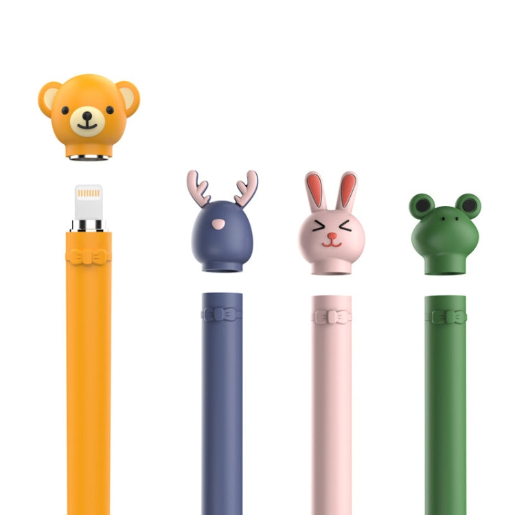 Cartoon Silicone Capacitive Pen Non-Slip And Anti-Drop Protective Cover For Apple Pencil 1(Deer) - Pencil Accessories by buy2fix | Online Shopping UK | buy2fix