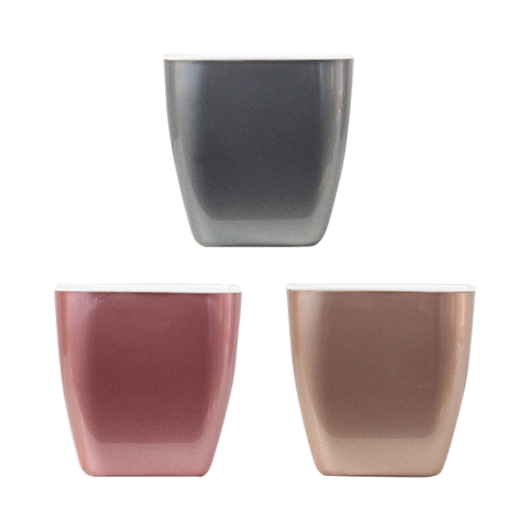 Imitation Metal Colorful Water Storage Plastic Flowerpot, Size: G109 Medium Pot(Square Rose Gold) - Flower Pots & Planters by buy2fix | Online Shopping UK | buy2fix