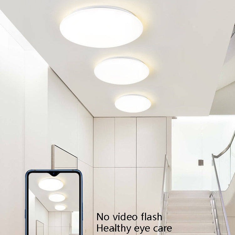 LED Sound Light Control Ceiling Lamp Round Corridor Intelligent Sensor Lamp, Power source: 8W 230mm(Warm White) - Sensor LED Lights by buy2fix | Online Shopping UK | buy2fix