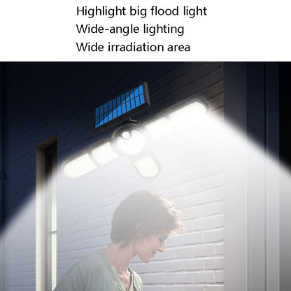 Garden Solar Wall Light Outdoor Waterproof Lawn Light Landscape Corridor Small Street Light, Spec: 5-Head 196 COB - Solar Lights by buy2fix | Online Shopping UK | buy2fix