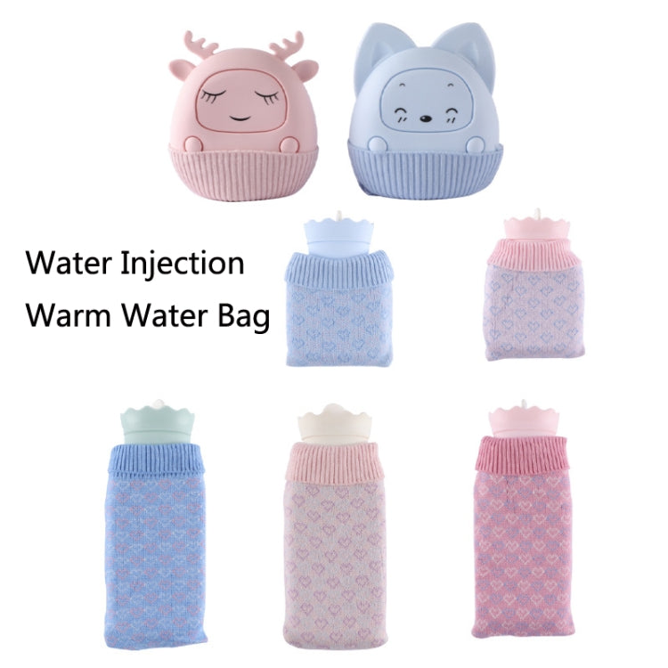 Winter Silicone Hand Warmer Cartoon Cute Water Injection Warm Water Bag, Colour: Pink Love - Hot Water Bags by buy2fix | Online Shopping UK | buy2fix