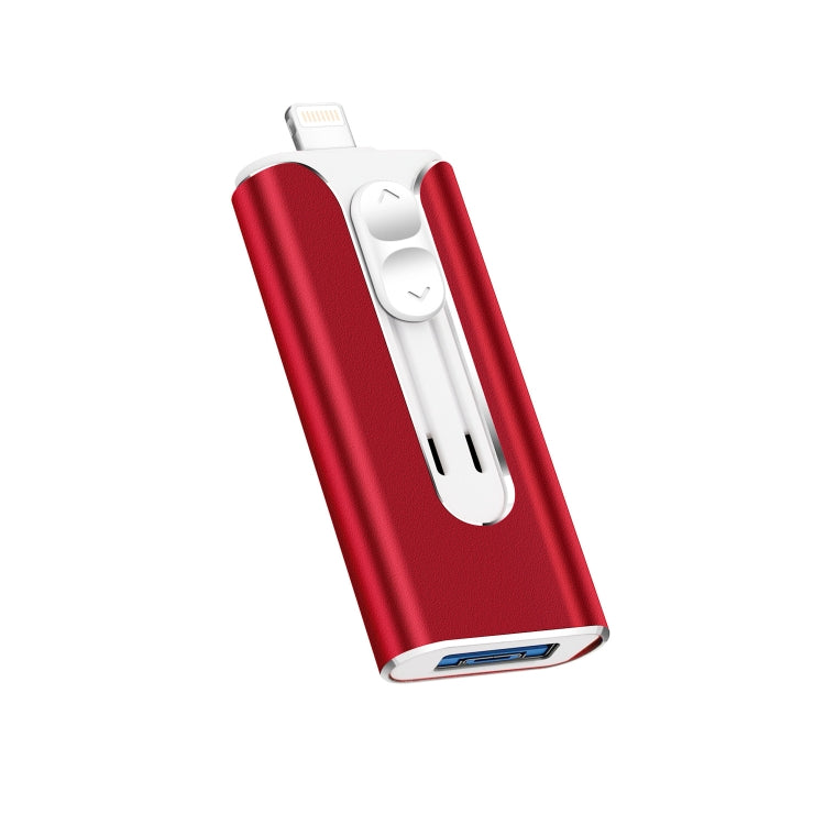 128GB Micro USB + 8 Pin + USB 2.0 3 in 1 Mobile Phone Computer U-Disk(Red) - U Disk & Card Reader by buy2fix | Online Shopping UK | buy2fix