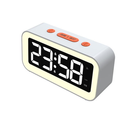 LED Electronic Alarm Clock Night Light(White) - Novelty Clock by buy2fix | Online Shopping UK | buy2fix