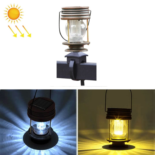 HSR002 Outdoor Retro Solar Lantern Camping Light, Spec: Railing Type-Warm Light - Solar Lights by buy2fix | Online Shopping UK | buy2fix