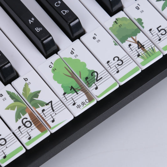M52 88/76/61/54/49 Keys Piano Keyboard Stickers(Tree) - Keyboard Instruments by buy2fix | Online Shopping UK | buy2fix