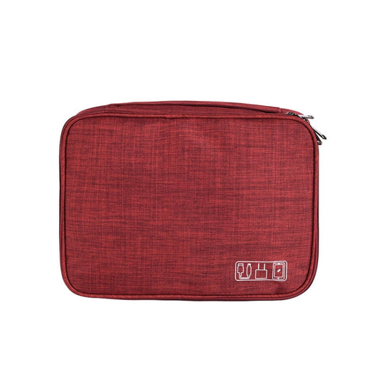 RH916 3 Layers Digital Collection Package Multi-Functional Data Cable Storage Package(Red Wine) - Digital Storage Bag by buy2fix | Online Shopping UK | buy2fix