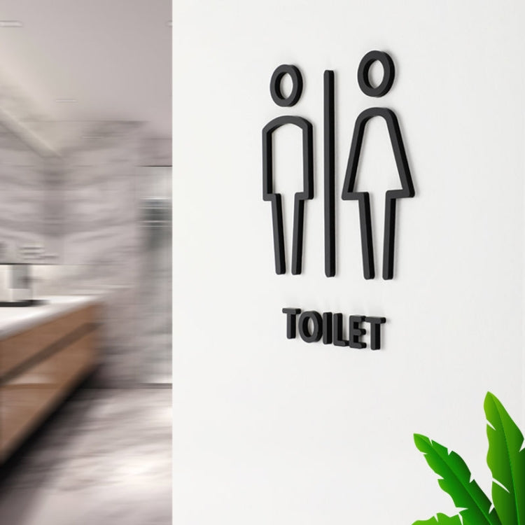 19 x 14cm Personalized Restroom Sign WC Sign Toilet Sign,Style: Tie-Porcelain White  Public - Ornaments by buy2fix | Online Shopping UK | buy2fix