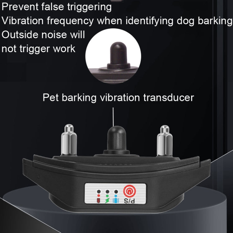 Intelligent Anti-barking Device Dog Trainer Collar, Style: Vibration+Electric Shock+Sound(Black) - Training Aids by buy2fix | Online Shopping UK | buy2fix