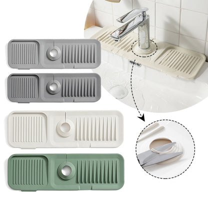 Faucet Silicone Draining Mat Anti-splash Kitchen Sink Non-slip Soap Mat, Size: Extra Large(Beige) - Shelf by buy2fix | Online Shopping UK | buy2fix