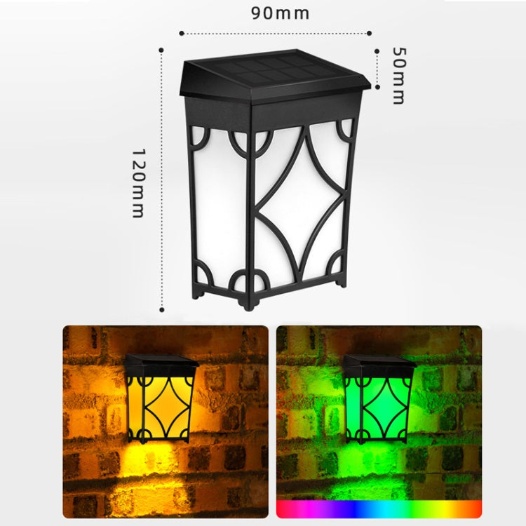 Outdoor Waterproof Decorative Courtyard Inductive LED Solar Light(Golden Light+RGB) - Solar Lights by buy2fix | Online Shopping UK | buy2fix