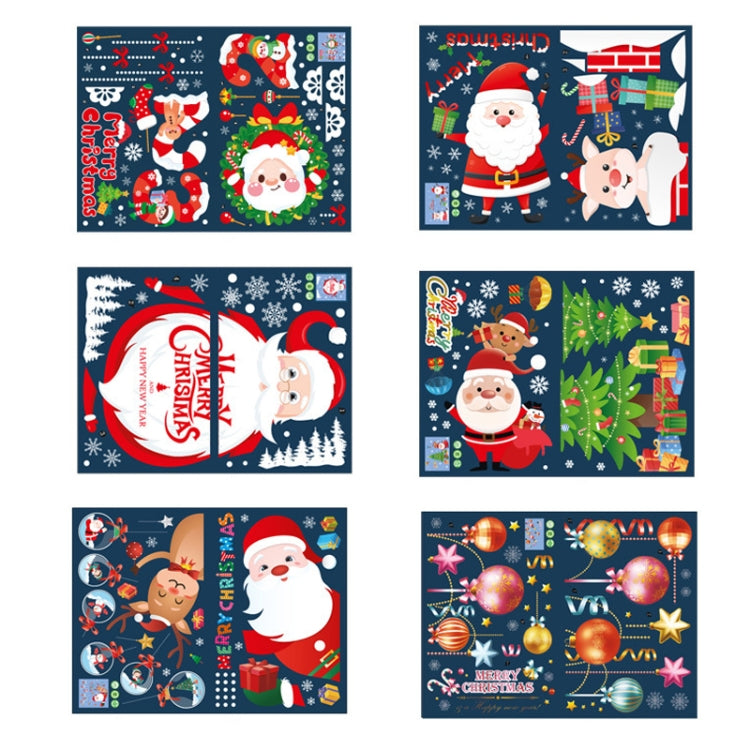 Santa Claus Hanging Stickers Shop Window Glass Door Living Room Wall Stickers(6306) - Christmas Stickers by buy2fix | Online Shopping UK | buy2fix