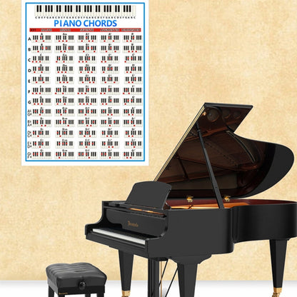 Staff Piano Chord Practice Picture Coated Paper 88 Keys Beginner Piano Fingering Chart, Size: Small - Keyboard Instruments by buy2fix | Online Shopping UK | buy2fix