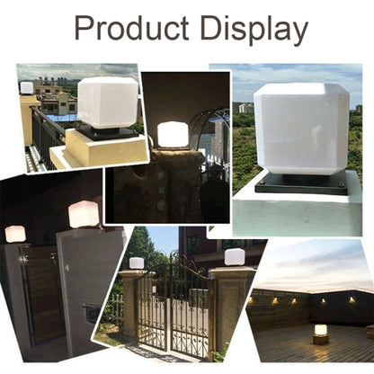 003 Solar Square Outdoor Post Light LED Waterproof Wall Lights, Size: 20cm (Warm Light) - Solar Lights by buy2fix | Online Shopping UK | buy2fix