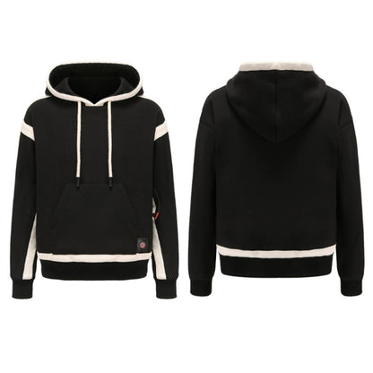 USB Smart Electric Heating Warming Thickened Hooded Sweatshirt, Size: 3XL(Black) - Hoodie by buy2fix | Online Shopping UK | buy2fix