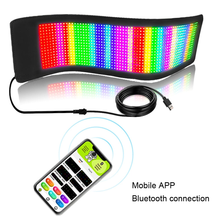 S3264RGB 390x187mm Car LED Flexible Display Cell Phone APP Control Bluetooth Connection - Car Monitor by buy2fix | Online Shopping UK | buy2fix