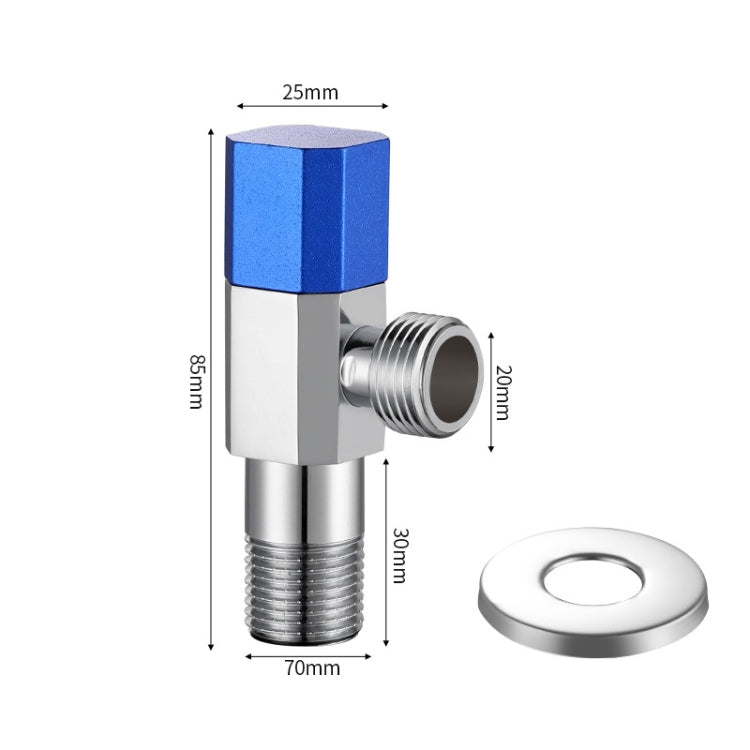 Hot and Cold Water Pipe Faucet 4 Points Water Stop Switch Valve, Style: Eight-side Blue Label Alloy Wheel - Faucets & Accessories by buy2fix | Online Shopping UK | buy2fix