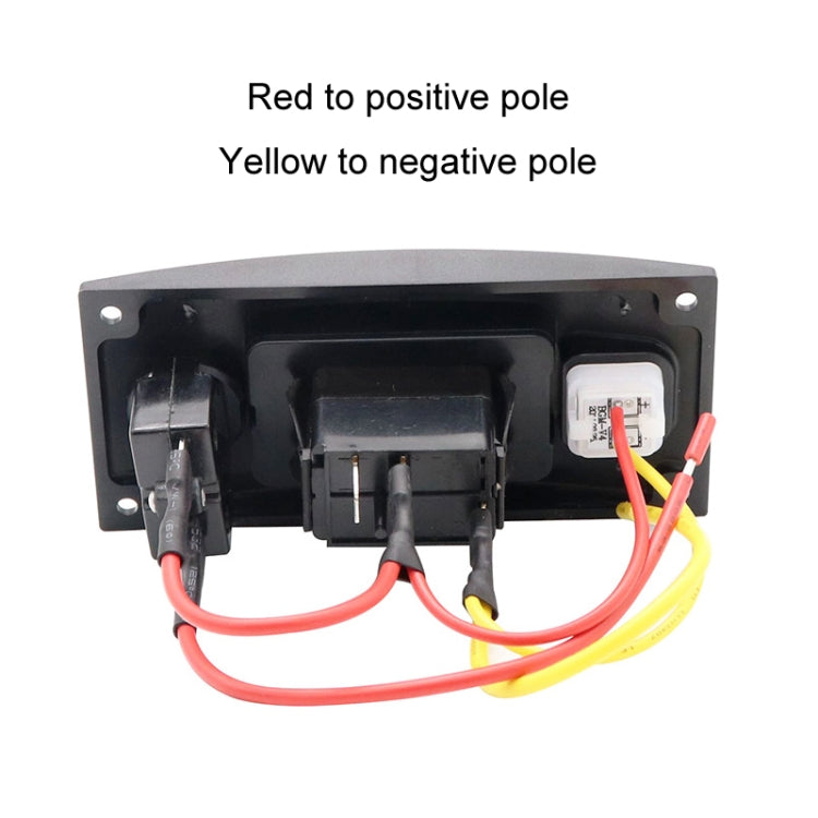 Marine Self-Locking Resetting Switch With Overload Protection Indicator Light Square 5V 3.4A Car Charging Panel - Marine Accessories & Parts by buy2fix | Online Shopping UK | buy2fix