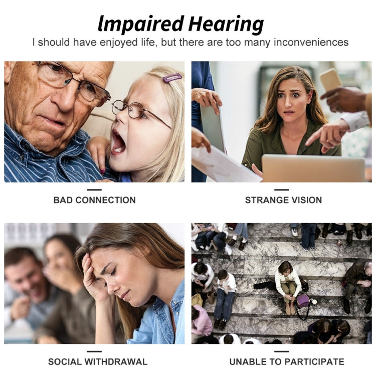 AN127 Invisible In-Ear Hearing Aid Sound Amplifier For The Elderly And Hearing Impaired(Red Right Ear) - Hearing Aids by buy2fix | Online Shopping UK | buy2fix