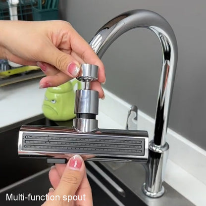 Multi-functional Flying Rain Waterfall Spout Connector Kitchen Faucet Splash Universal Swivel Bubbler, Color: Gray - Faucets & Accessories by buy2fix | Online Shopping UK | buy2fix