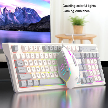 K-Snake Wired E-Sports Keyboard Mouse Mechanical Feel 98 Key Desktop Computer Notebook Keyboard, Style: Single Keyboard (Pink) - Wired Keyboard by K-Snake | Online Shopping UK | buy2fix