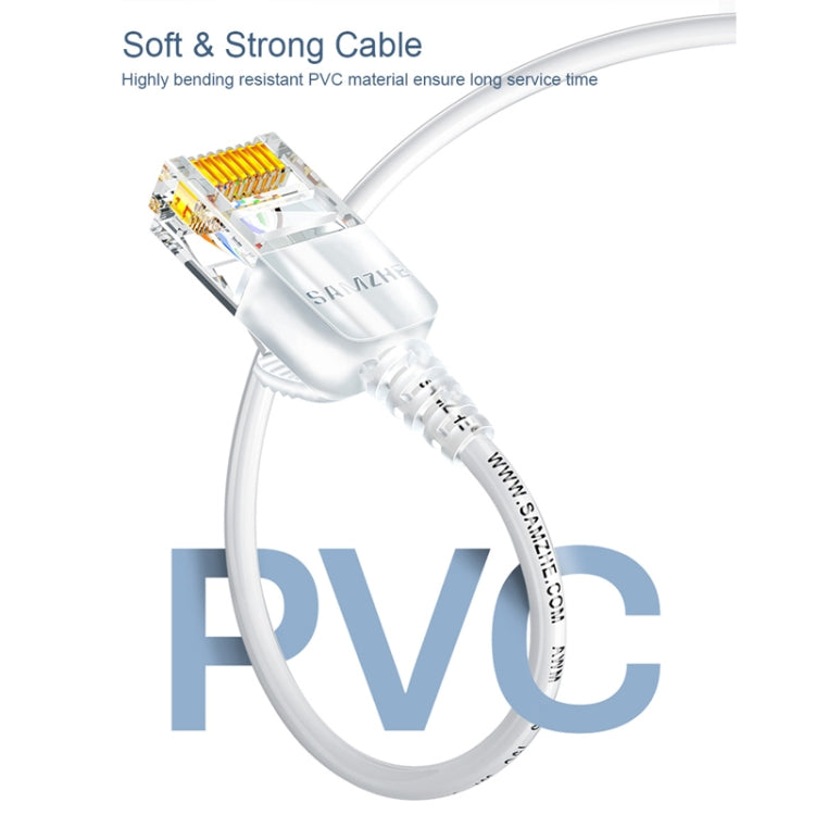 SAMZHE Cat6A Ethernet Cable UTP Network Patch Cable 1m(White) - Lan Cable and Tools by SAMZHE | Online Shopping UK | buy2fix